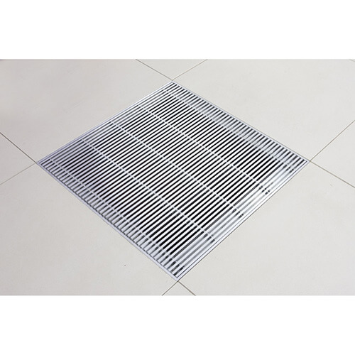 Aluminium Access Floor Grille 599mm x 595mm x 30mm - Without Damper