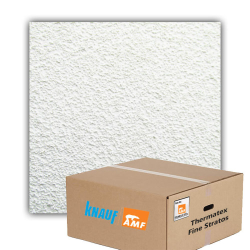 AMF Thermatex Feinstratos Plain 600mm x 600mm Ceiling Tiles - Box of 16