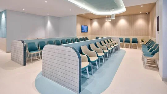 Hospital vinyl floor tiles