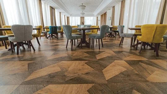 Hotel vinyl floor tiles